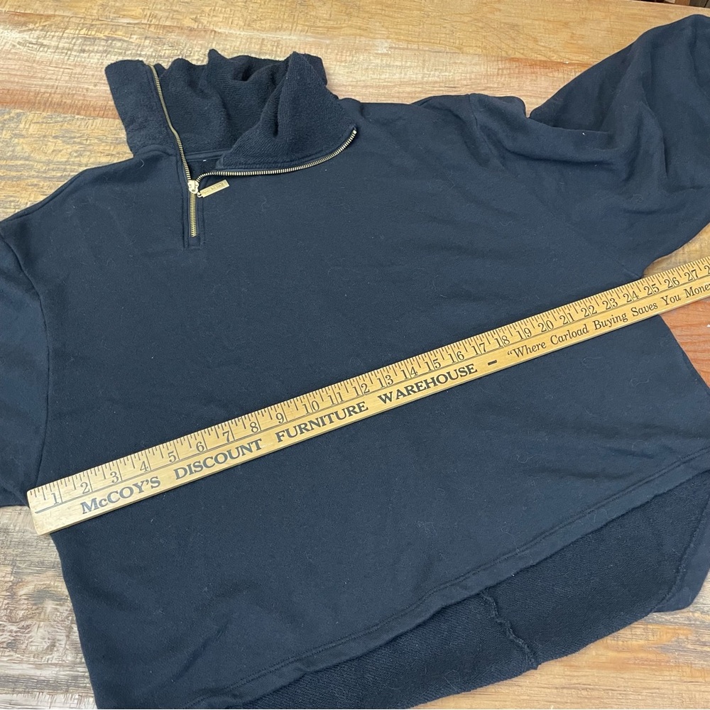 Peace Love World Black Sweatshirt with Gold Zipper - Picture 5 of 9